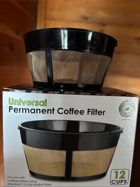 Universal Reusable Mesh Coffee Filter in Black
